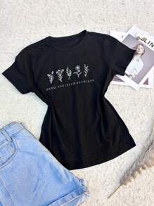 Women T-Shirts - 黑色 - 查看 2