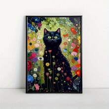 1 件帆布海報,花園貓海報,花貓印花海報客廳牆藝術,臥室牆壁裝飾,家居裝飾房間裝飾,無框 - 彩色 - 查看 10