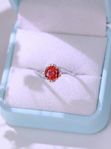 1pc 925 Sterling Silver Twisted Flower Ring With Zirconia For Women, Suitable For Daily Wear, Banquet, Festivals, Gifts - Flower Twist Arm - View 26