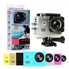 Cámara de Acción Deportiva Cámara Contra Agua Buceo - Negro - Ver 4