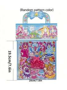 1 Libro De Actividades De Pegatinas Con Diseño Para Vestir Muñecas Y Pegatinas 3d Para Vestirlas. Libro De Pegatinas Mullido Y Volver A Pegar. (color Al Azar) Para Regalos De Navidad/halloween - Multicolor - Ver 6