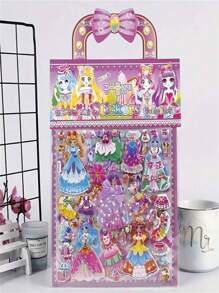 1 Libro De Actividades De Pegatinas Con Diseño Para Vestir Muñecas Y Pegatinas 3d Para Vestirlas. Libro De Pegatinas Mullido Y Volver A Pegar. (color Al Azar) Para Regalos De Navidad/halloween - Multicolor - Ver 2