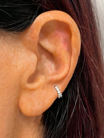 1 buc. Cercei geometrici cu diamante din argint 925, placat cu aur de 18K, cu incrustație AAAAA, cu zirconiu, pentru femei, cadou de sărbători