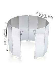 10 件户外防风罩锁定销和野营炉具锅具支架附件和 10 件铝合金折叠防风罩 - 銀色 - 查看 5