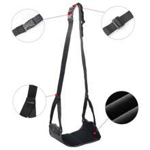 1 件黑色戶外吊床,現代簡約懸掛腳凳,適合長途旅行、辦公室午睡、汽車騎行、火車和飛機睡覺腳吊床 - 黑色 - 查看 1