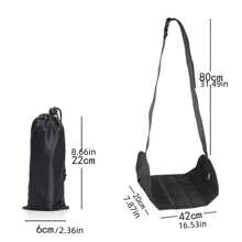 1 件黑色戶外吊床,現代簡約懸掛腳凳,適合長途旅行、辦公室午睡、汽車騎行、火車和飛機睡覺腳吊床 - 黑色 - 查看 5