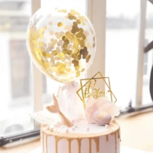 10pcs Gold Sequin Balloons, Suitable For Decorating Parties, Birthdays, Weddings, Bedrooms, Outdoor And Various Places - Gold - View 4