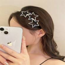 1/2 chiếc Băng đô hình ngôi sao năm cánh khoét rỗng đính đá toàn bộ cho nữ, đơn giản và tinh tế, phụ kiện tóc ngọt ngào và cá tính, băng đô mỏng dễ phối đồ, có kẹp, phù hợp cho phái nữ, phong cách Y2K, băng đô cài tóc, băng đô vòng, phụ kiện đội đầu, phụ kiện làm đẹp tại nhà, phụ kiện tóc - Nhiều màu - Xem 4