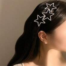 1/2 chiếc Băng đô hình ngôi sao năm cánh khoét rỗng đính đá toàn bộ cho nữ, đơn giản và tinh tế, phụ kiện tóc ngọt ngào và cá tính, băng đô mỏng dễ phối đồ, có kẹp, phù hợp cho phái nữ, phong cách Y2K, băng đô cài tóc, băng đô vòng, phụ kiện đội đầu, phụ kiện làm đẹp tại nhà, phụ kiện tóc - Nhiều màu - Xem 1