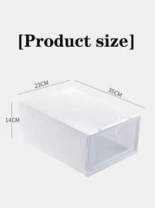 Caja De Zapatos Con Tapa Abatible Tipo Cajonera, Organizador De Zapatos De Plástico Transparente Con Paredes Gruesas Para Almacenamiento Doméstico, 2 Uds. - Multicolor - Ver 2