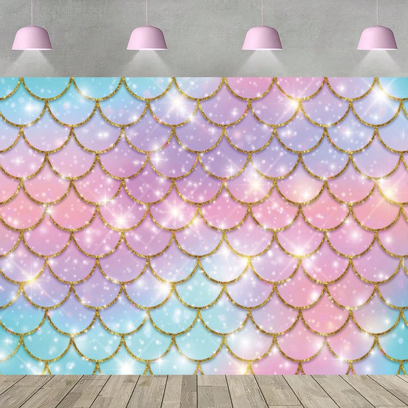1pc Mermaid Birthday Theme Photography Background Cloth Living Room