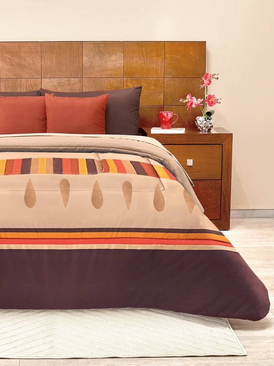 Home Elephant Edredón Con Sabanas King Size Beige Dos Vistas Bilbao - Beis - Ver 1