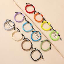 12入組台灣製蠟線手工編織多彩套裝友誼手鍊 - 彩色 - 查看 1