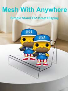 1pc Acrylic Wallet Display Stand, Handbag Storage Rack, Multi-Function Desktop Perfume Display Shelf, Store Commercial Shelving - Clear - View 4
