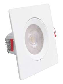 Kit 12 Spot Dicroica Quadrado 5W Branco Frio 6500k - Branco - Visão 2