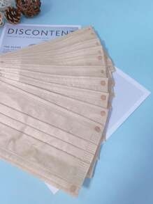 10 cái/bộ Người lớn Màu thuần Dùng một lần Khẩu trang , Thích hợp Đối với Mặc hàng ngày - Màu be - Xem 6