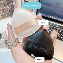 2Pcs Powder Puff Super Soft Dual-Use Black Pineapple Puff Makeup Application With Double-Sided Powder Puff 2pcs Wet/Dry Foundation - Black - View 2