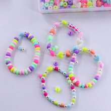 1080pcs Acrylic Cute Beads, Including Wheel, Pumpkin, Heart Shaped And Straight Hole Beads For Girls' Jewelry Making, New Year Gifts - 24-01 - View 3