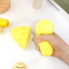 1 Miếng Cheese Đồ chơi dẻo Đối với Giảm bớt căng thẳng , Tăng chậm , Mới lạ Món ăn Hình dạng - Màu vàng - Xem 4