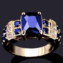 1 件經典微鑲嵌立方氧化鋯男女結婚戒指 - 黑色 - 查看 3