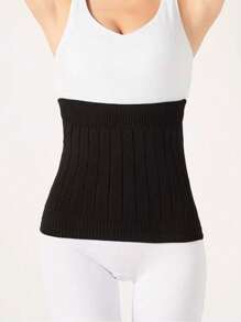 Year-Round Gold Velvet Waist Warmer With Thickening&Addition Of Fleece For Sleeping, Anti-Cold, Warming The Palace, Protecting Stomach And Belly - Black - View 3