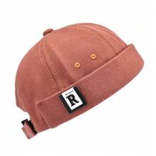 Round Top Brimless Cap, New Japanese Style Vintage Sailor Hat Gourd Hat, Men's Hip-Hop Street Hat - Beige - View 5