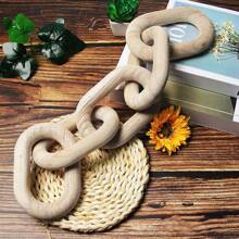 1件波西米亚风格5链木制装饰工艺品，手工制作，适用于卧室、客厅、咖啡桌、书架装饰，打结木链，适合节日派对、2024新年和春节礼物、生日和毕业典礼。 - 原木色 - 查看 2