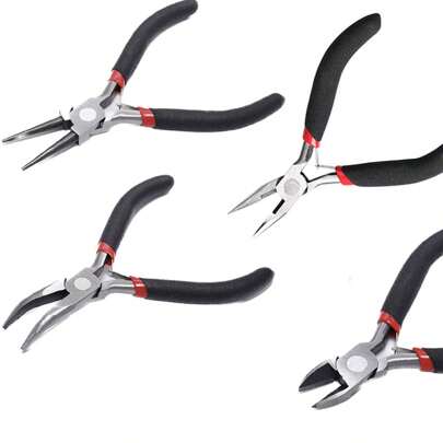 Jewelry Pliers Tool Kit Includes Needle Round Wire Cutter And Curved Nose Pliers For Jewelry Beading Repair Supplies Wire Wrapping Multifunctional Tools Home Essentials Creating A Mobile Phone Chain