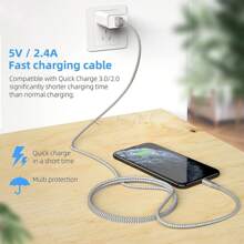 JIMROZ 1 件 6 英尺 [mfi 認證] Type-c 轉閃電線尼龍編織快速充電線相容於 Apple Iphone 14 13 12 11 Pro Max Xr Xs X 8 7 6 Plus Se Ipad Mini - incanus - 查看 4