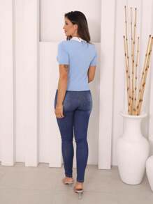 Women Blouses - Màu xanh nhạt - Xem 5