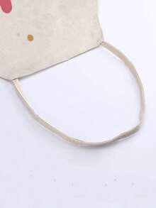 1pc Linen Apron With Cartoon Unicorn Print - Rose Gold - View 5