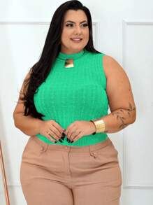 Women Knit Tops - Màu xanh chanh - Xem 1