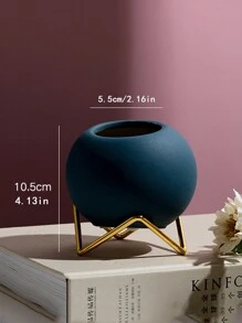 1個創意小花瓶,北歐風格家居裝飾,適用於奢華客廳、臥室、酒櫃、辦公桌、大廳、現代裝飾 - 藍色 - 查看 3