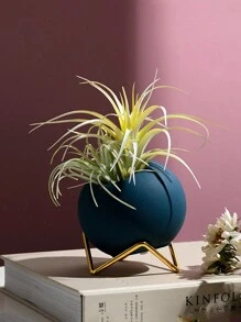 1個創意小花瓶,北歐風格家居裝飾,適用於奢華客廳、臥室、酒櫃、辦公桌、大廳、現代裝飾 - 藍色 - 查看 2