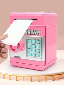 Automatic Roll Money Password Money Box, Atm Money Box, Mini Safe, Creative Saving Bank Toy, Festival Gift - Black - View 5