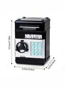 Automatic Roll Money Password Money Box, Atm Money Box, Mini Safe, Creative Saving Bank Toy, Festival Gift - Black - View 7