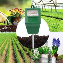1pc Plant Potting Soil Detector, Timing & Portable & Non-Battery Required Soil Ph Tester Tool For Extensive Use - Green - View 1