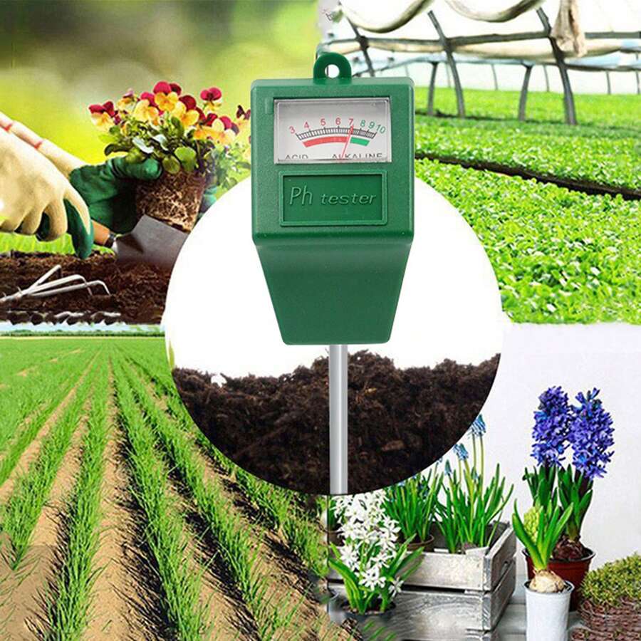 1pc Plant Potting Soil Detector, Timing & Portable & Non-Battery Required Soil Ph Tester Tool For Extensive Use - Green - View 1