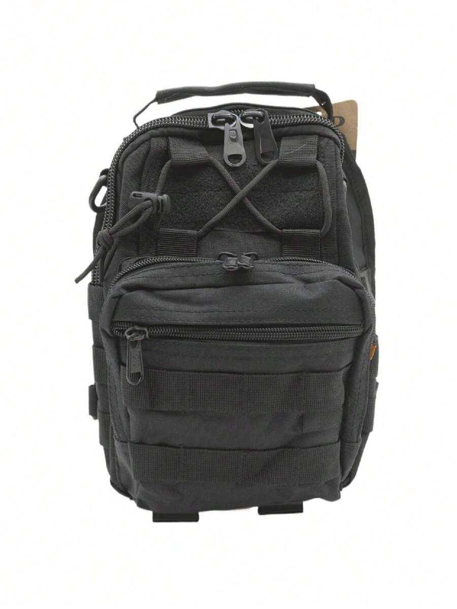 Mochila Táctica Impermeable Militar Multifunción Mochila Cuerpo Cruzada Campismo - Negro - Ver 1