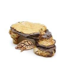 Turtle Avoidance House Basking Platform Turtle Tank Basking Platform Brazilian Turtle Climbing Platform Climbing Pet Landscaping Floating Island Turtle Basking Platform Simulation Rock Climbing Platform - Yellow - View 8