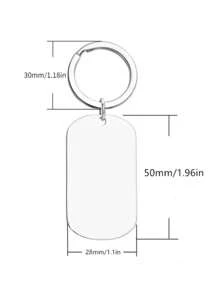 1 Piece Men'S Stainless Steel Brand Keychain Spanish Couple Confession Gift Valentine'S Day Gift Couple Pendant Pendant Car Accessories Bag Charm Backpack For School