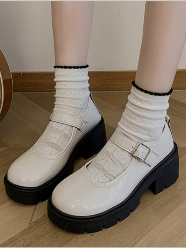 Black High Heel Mary Jane Shoes Women, 2024 Summer New Style Shoes, Versatile Campus Style Platform Shoes