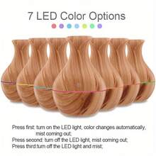 7-Color LED Electric Humidifier For Bedroom, Office, And Desktop - Adjustable Timer And Moisture Control - Khaki - View 2