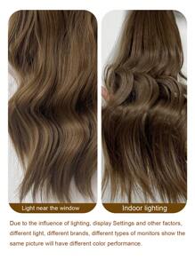 Extensiones De Cabello Sintético Con Clip, Largo Ondulado, Extensiones De Cabello Con Clip, Extensiones De Cabello De 20 A 22 Pulgadas, Negro Marrón, 4 Piezas, 200 G - Multicolor - Ver 3