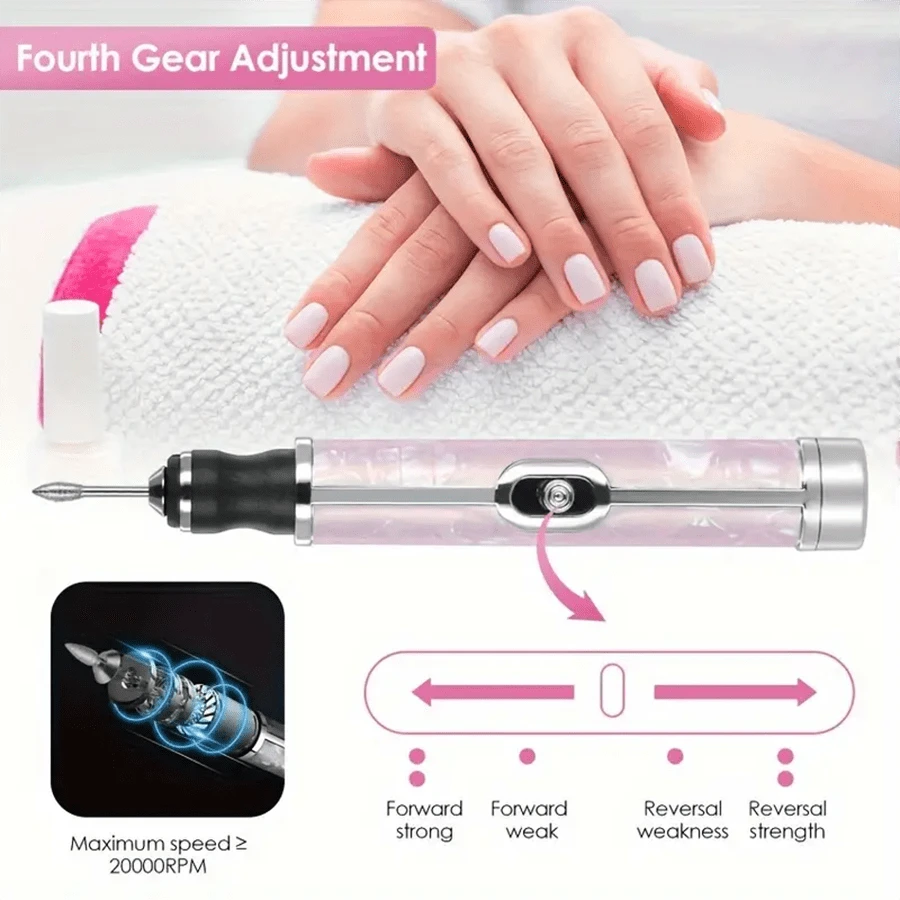 Electric Nail File MultiFunction Nail Drill Toenail Sander For Thick