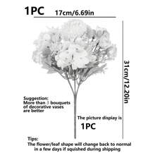 1入組/3入組人造牡丹花、絲綢玫瑰花束、假康乃馨花為秋季萬聖節聖誕節裝飾、婚禮花瓶、家庭餐廳臥室裝飾、節日生日派對配件、戶外花園裝飾。 - 藍色 - 查看 2