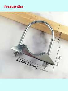 天線安裝夾u型螺栓,不銹鋼天線桅杆夾v型夾及u型螺栓,適用於戶外家用天線 - 銀色 - 查看 2