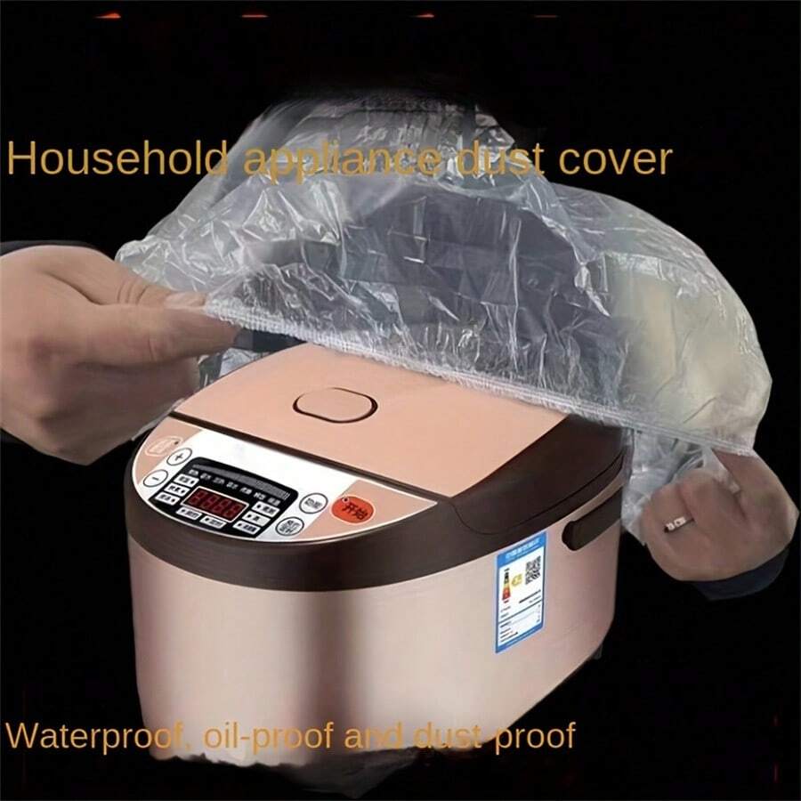 10pcs/Set, Household Appliance Dust Cover, Disposable Plastic Bust Cover Bag For Kitchen Appliance, Kitchen Stuff Kitchen Accessories Home Kitchen Items - White - View 1