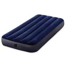Inflatable Air Bed Mattress, Outdoor Single Person Portable Air Bed Cushion - Blue - View 1