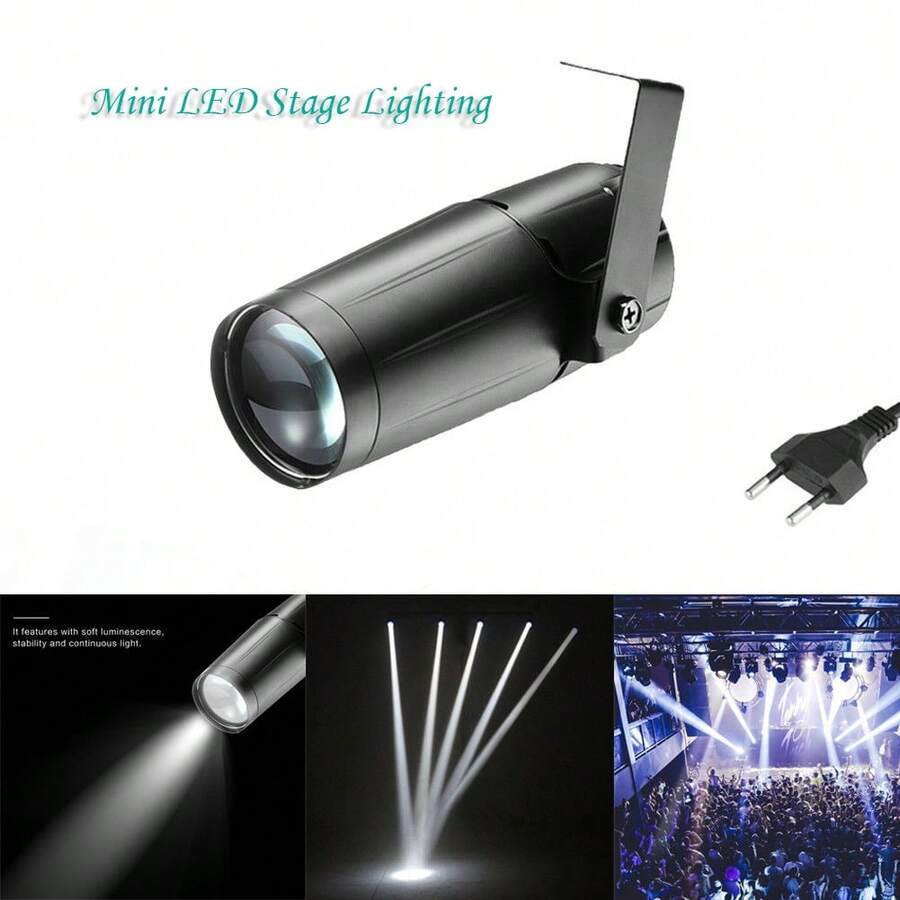 Disco Ball Pin Spot Light With White LED Stage Lighting Beam Spotlight